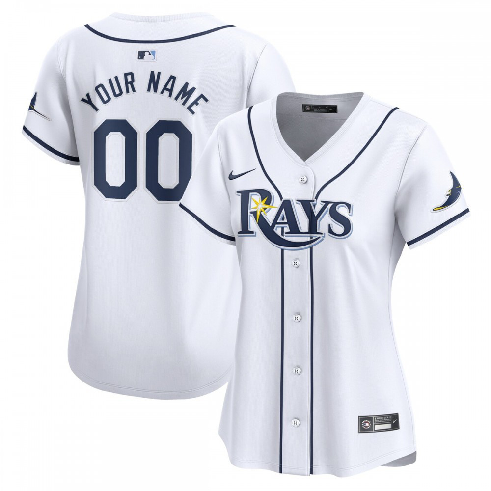 Tampa Bay Rays Women's Home Limited Custom Jersey - White-Pro Kit Vault | Brand New 26/27 Sports Jerseys